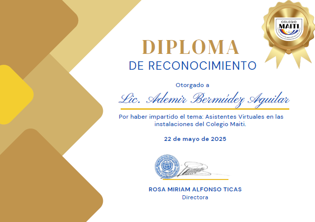 Tema: Asistentes virtuales y modelos de lenguajes en las aulas.Fecha: 22/05/2025Organiza: Colegio MAITI