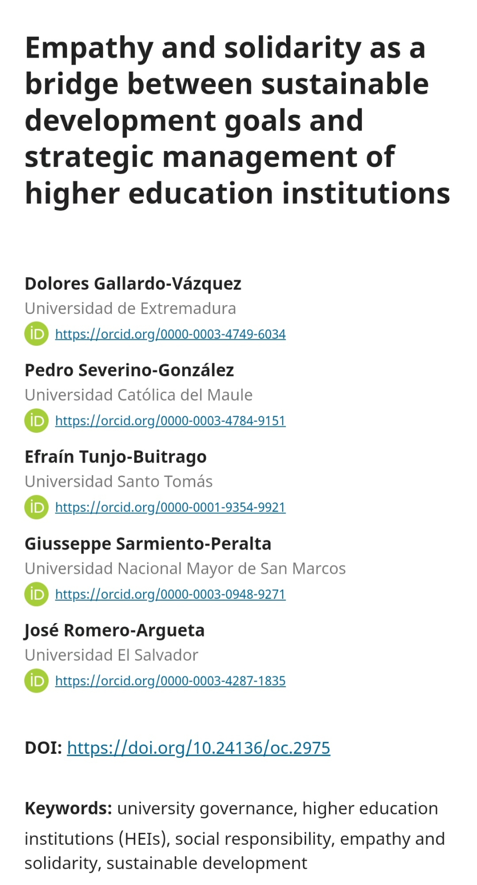 Es un placer compartir con ustedes mi más reciente contribución científica en colaboración con otros colegas investigadores del extranjero.A continuación, les comparto el enlace 🖇️. El artículo está escrito en inglés.https://journals.economic-research.pl/oc/article/view/2975☺️🙏🏻🥳